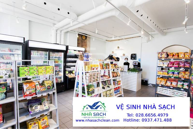 Dịch vụ vệ sinh khu vực bán hàng sạch an toàn