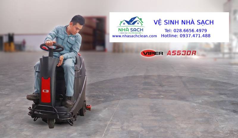 Máy chà sàn liên hợp dùng ắc quy AS530R
