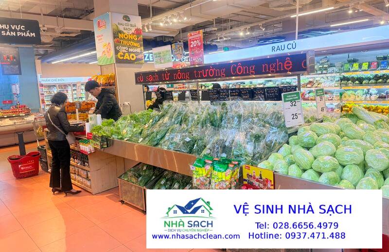 Dịch vụ vệ sinh khu vực bán hàng sạch an toàn